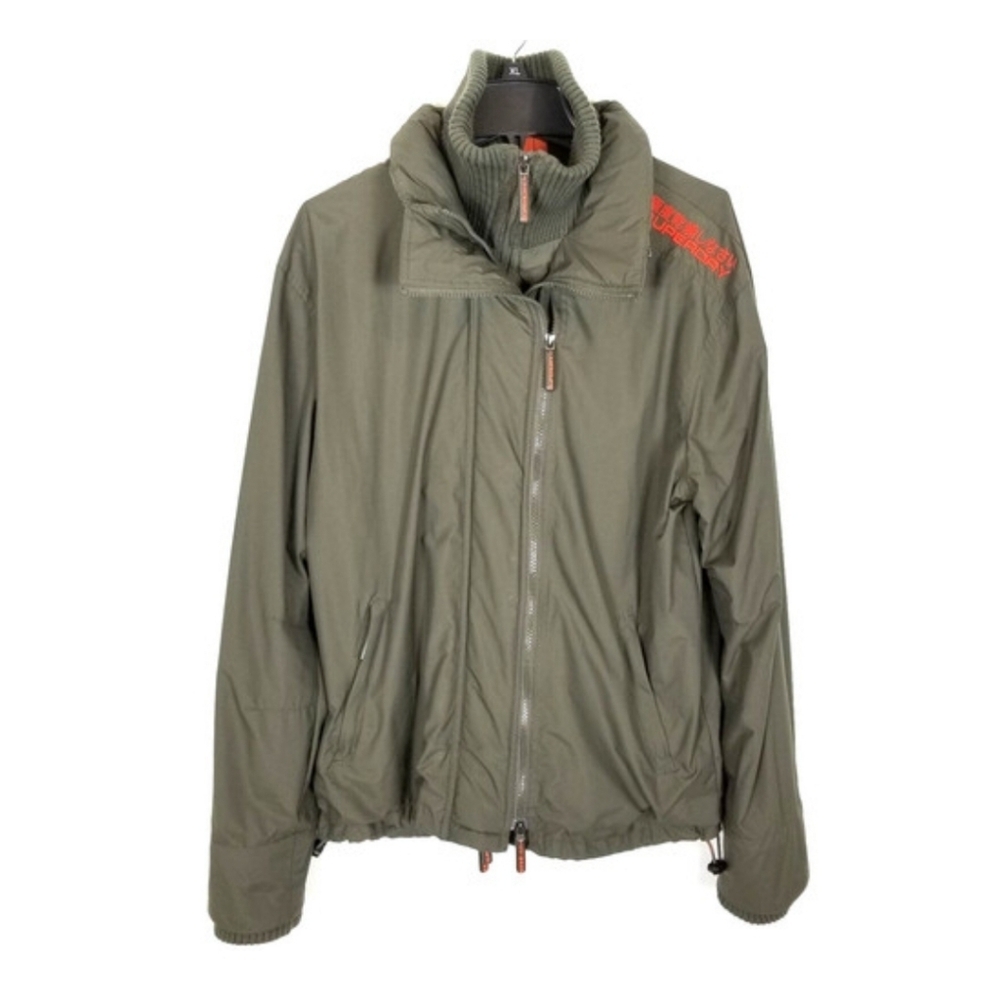 Superdry Japan Olive Windcheater Ski Tripple Zip Jacket Size L Unisex